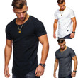 Hot Selling Men Short Sleeve Cotton Blended T-shirt