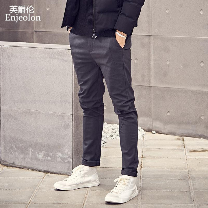 Hot fashion men solid color top quality casual pants