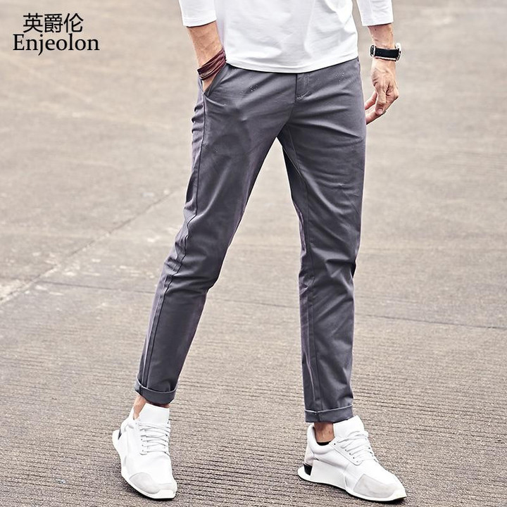 Top Brand Design Men Fashion Long Straight Pants