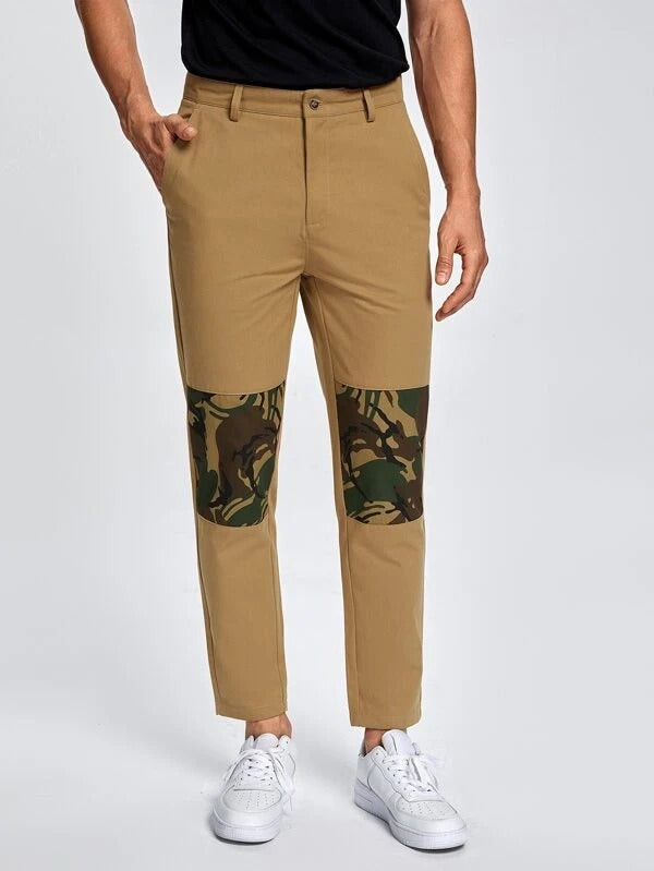 Men Camo Print Tailored Pants