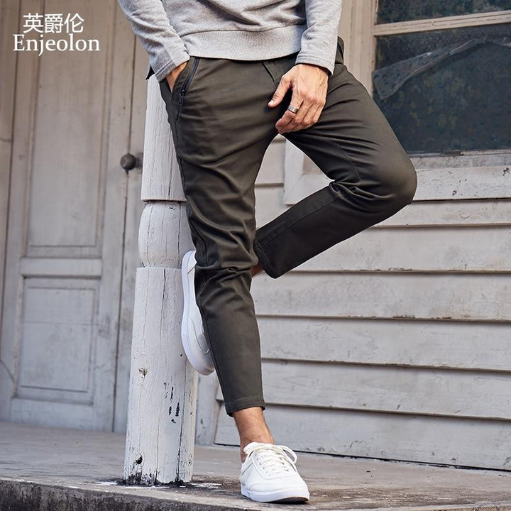 Top Brand Men Long Straight Solid Army Casual Pants