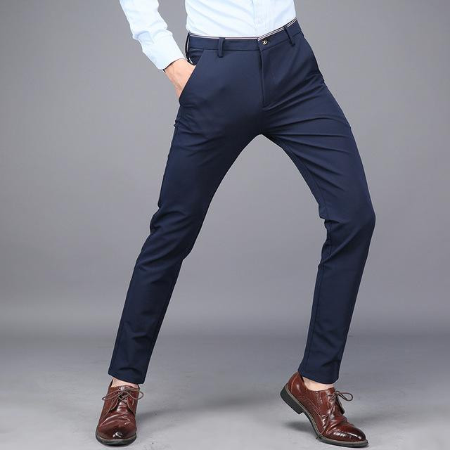 Men Formal Stretch Slim Fit Suits Pants