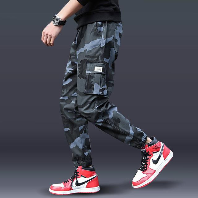 Men Streetwear Hip Hop Camouflage Cargo Pants