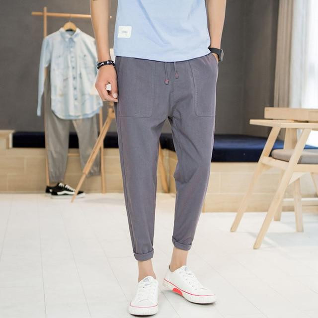 Brand Designer Men Cotton Slim Fit Chinos Fashion Pants