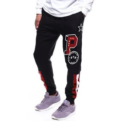 Men Joggers Pants Casual Stitching Color Sportswear Hip Hop Harem Pants