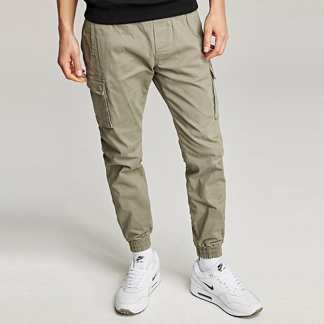 Men Cargo Pants  Casual Streetwear Hip Hop Tactical Long Trousers