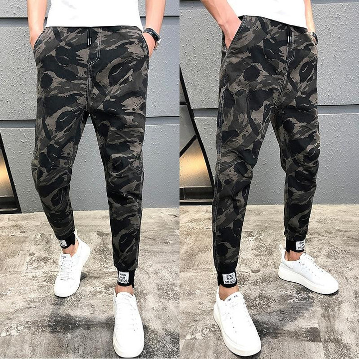 Camouflage Printing Men Harem Pants Streetwear Hip Hop Casual Joggers Pants