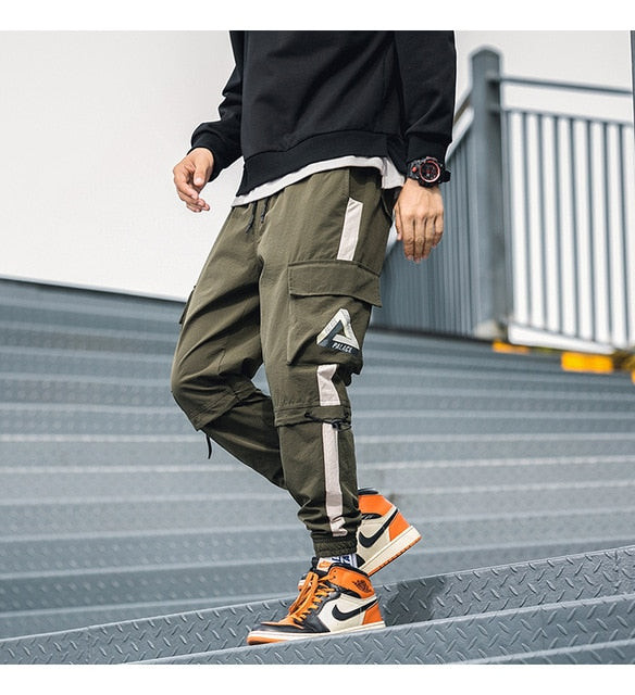 Men Multi-Pocket Fashion Streetstyle Casual Joggers Pants