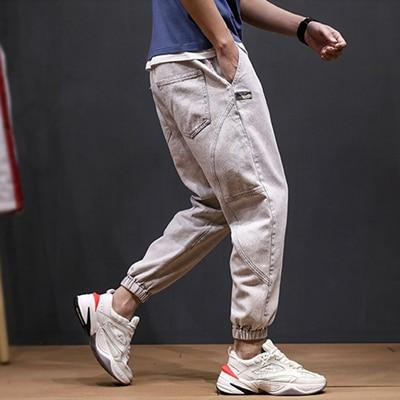 Men Jeans Loose Fit  Spliced Designer Hip Hop Slack Bottom Jogger Jeans