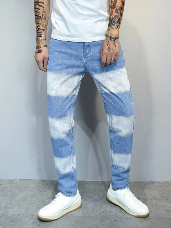 Men Cut And Sew Jeans