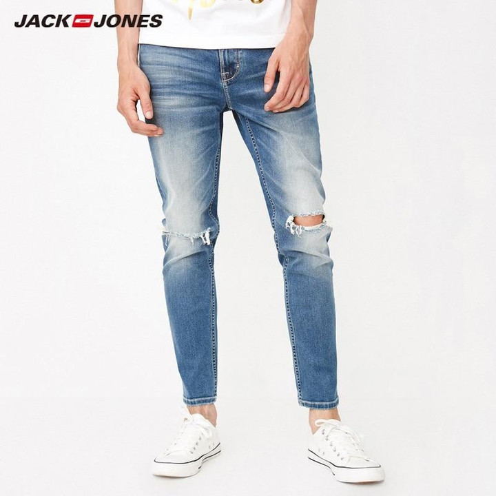 Men's Skinny Tight-leg Rapped Jeans