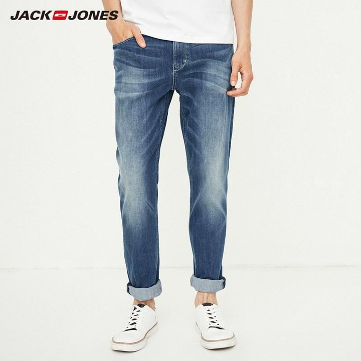 Hot selling men's cotton casual cat whisker jeans