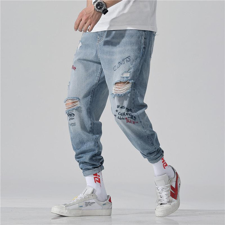Ink G Cattle Men's Fashion Ripped High-end quality Jean