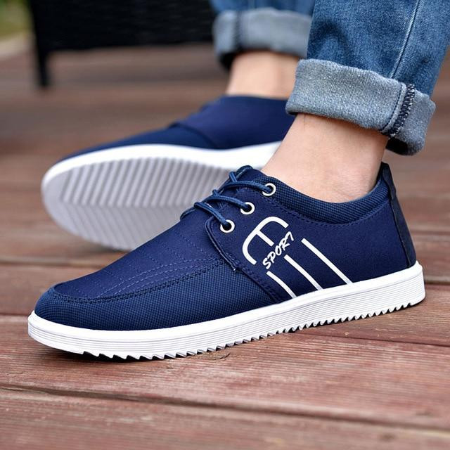 Luxury Brand Designer  Men Breathable Canvas Shoes Fashion Sneakers