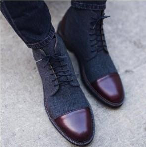 NEW FASHION LUXURY DESIGN GENUINE LEATHER MEN ANKLE BOOTS
