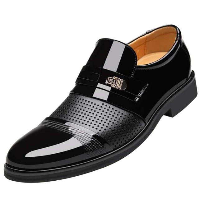 Fashion Design Men Loafers Pointed Toe Leather Oxford Dress Shoes