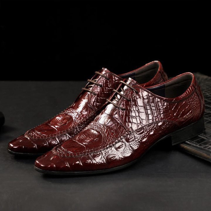Italian Handmade Men Classic Fashion Genuine Leather Oxford Dress Shoes