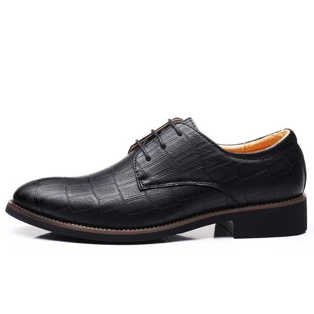 Men Dress Shoes Luxury Leather Fashion Design Oxford Business Shoes