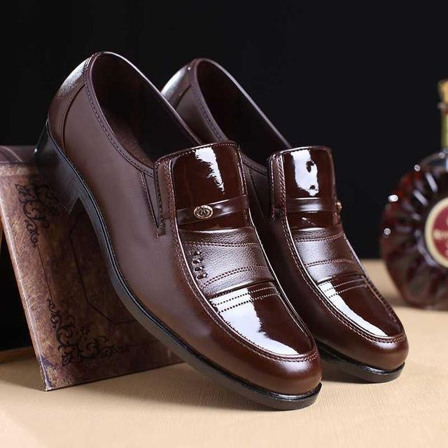 Men Dress Shoes Leather Slip On Round Toe New Arrival Oxford Shoes