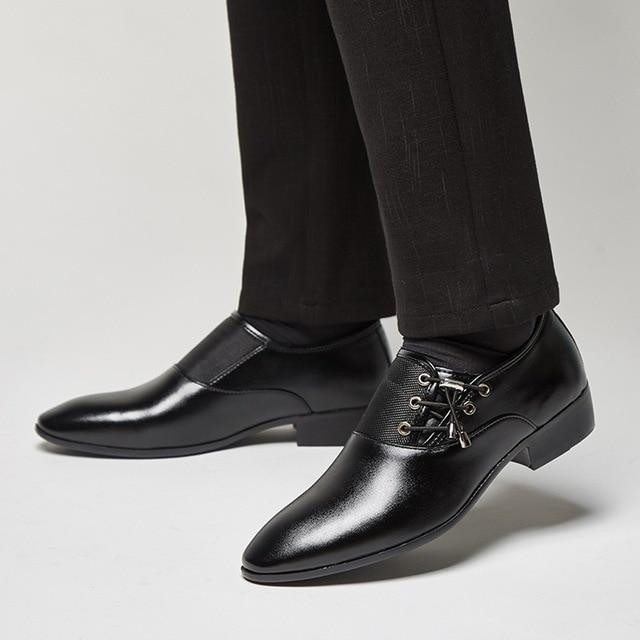 Men Formal Dress Shoes Luxury Design Genuine Leather Oxford Shoes