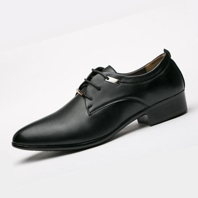 Men's Formal Business Shoes High Quality Leather Pointed Dress Shoes