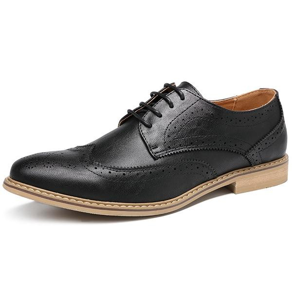 Men Dress Shoes Vintage Handmade Leather Oxford Shoes
