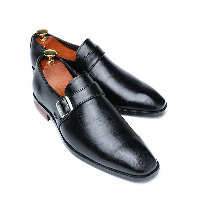 Men Dress Shoes Classic Gentlemen Slip-On Leather Formal Business Shoes