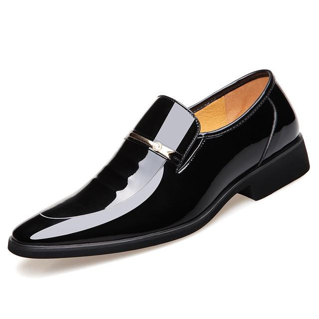 Men Dress Shoes Breathable Top Quality Leather Pointed Toe Oxford Shoes