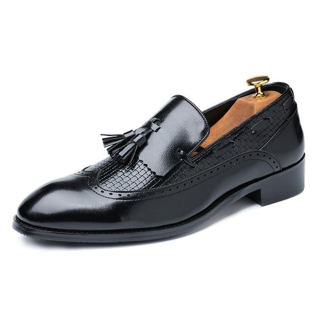 Men Dress ShoesT Luxury Fashion Italian Style Leather Loafer Shoes