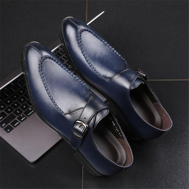 Men Italian Style Handmade Genuine Leather Business Dress Shoes