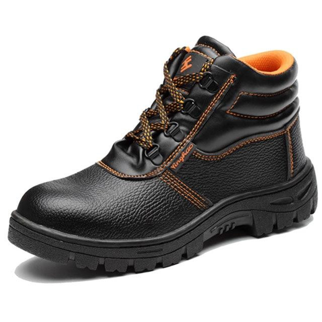 Men Ankle Boots Safety Anti-smashing Piercing Steel Toe Boots