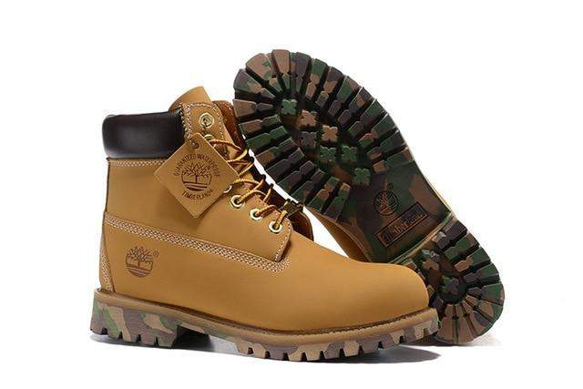 Men Boots Limited Edition Military Camouflage Anti-Slip Bottom Leather Ankle Boots