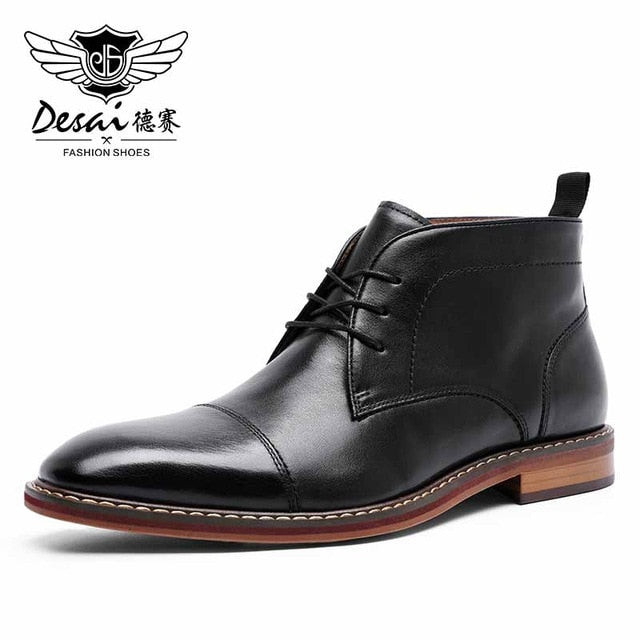 Men Luxury Genuine Leather Italian Handmade Chelsea Boots