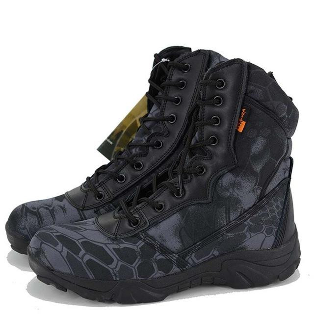 Men Boots Camouflage Military Style Cool Fashion High Top Boots