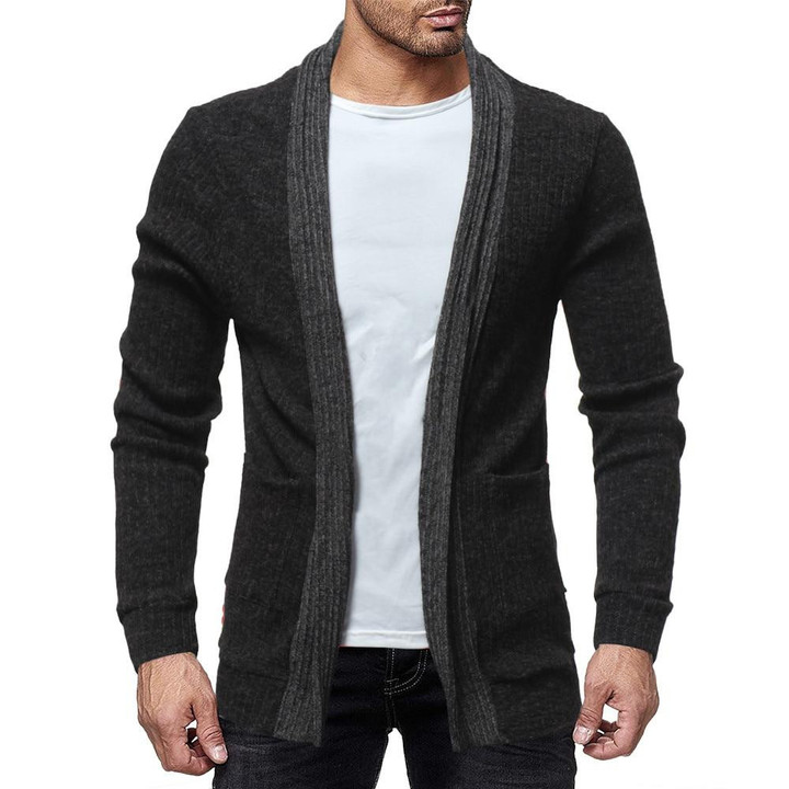 Autumn Winter Men Sweater Fashion Zipper Knitted Thick Warm Casual Cardigan