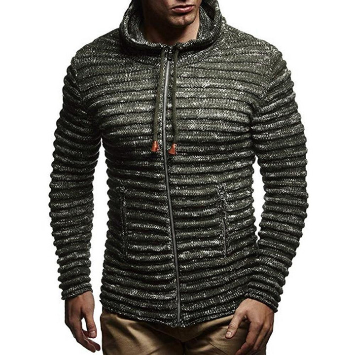 Men Sweater New Fashion Style V-Neck Solid Slim Fit Knitting Cardigan