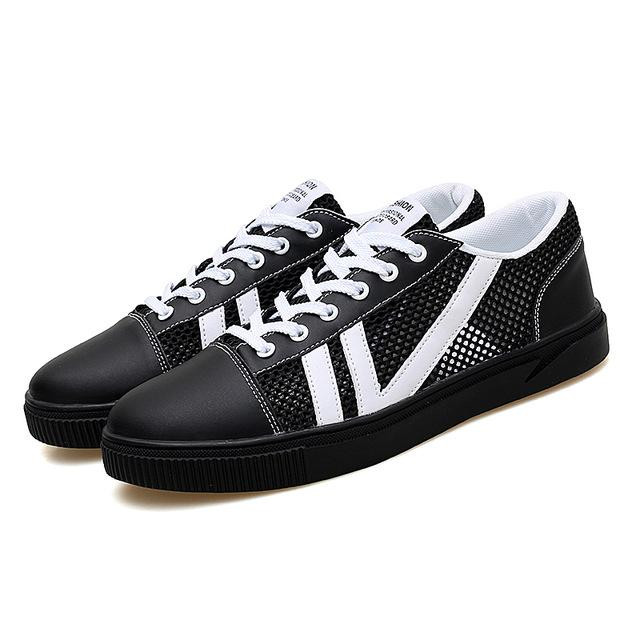 Hot Trending Women Couple Lace-up Breathable Walking Mesh Sneakers