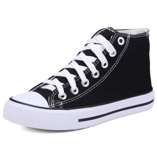 Women High-top Canvas Shoes Lovers Comfortable Sneakers
