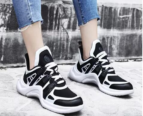 Brand Designer Women Genuine Leather and Lycra Vulcanized Shoes