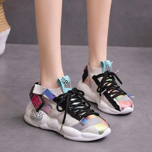 New Women Platform Sneakers Cake Bottom Casual Shoes