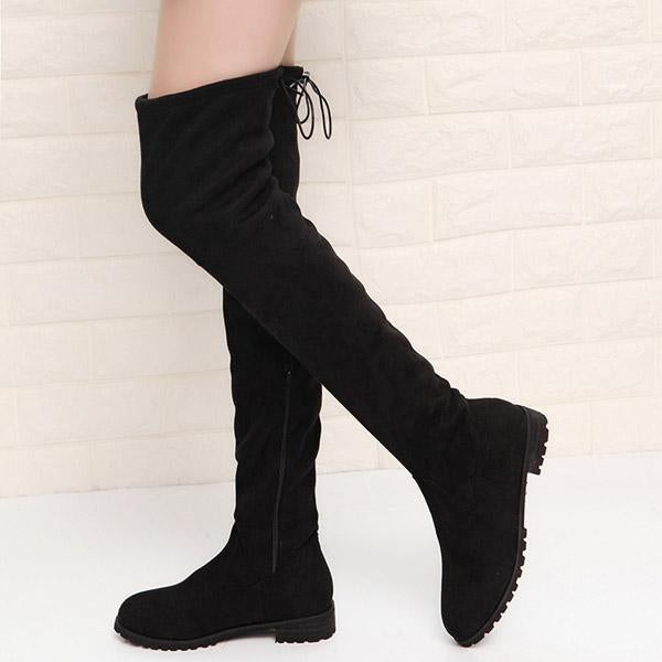 Sexy Women Over The Knee Boots Slim Suede Fashion Thigh High Boots