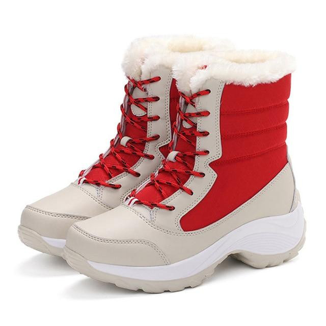 Women Winter Boots Waterproof Platform Keep Warm With Thick Fur Snow Boots