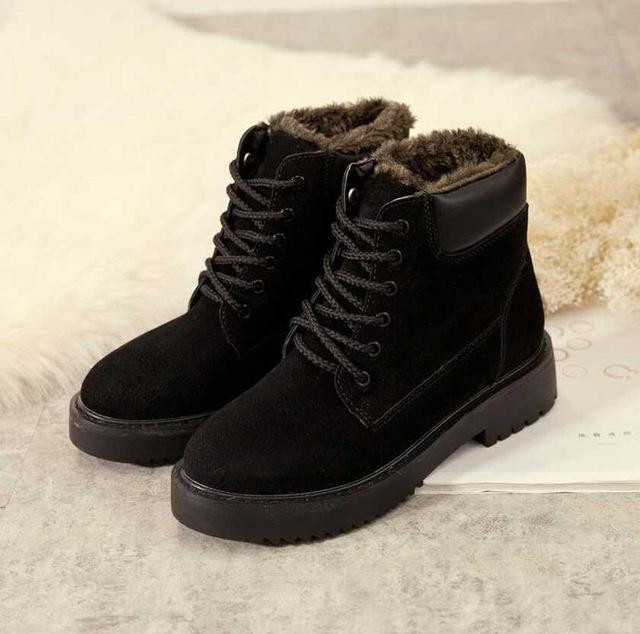 Women Winter Boots Classic Style Suede Warm Fur Plush Insole Premium Quality Snow Boots