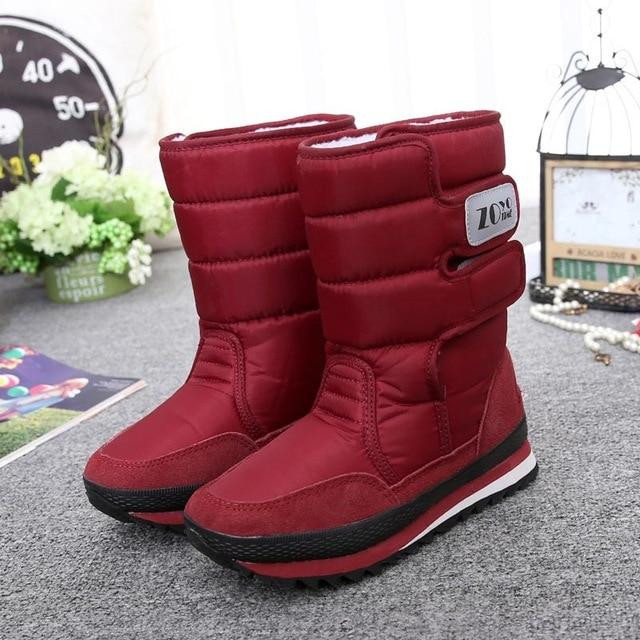Women winter boots warm wool insole cow suede fashion snow boots