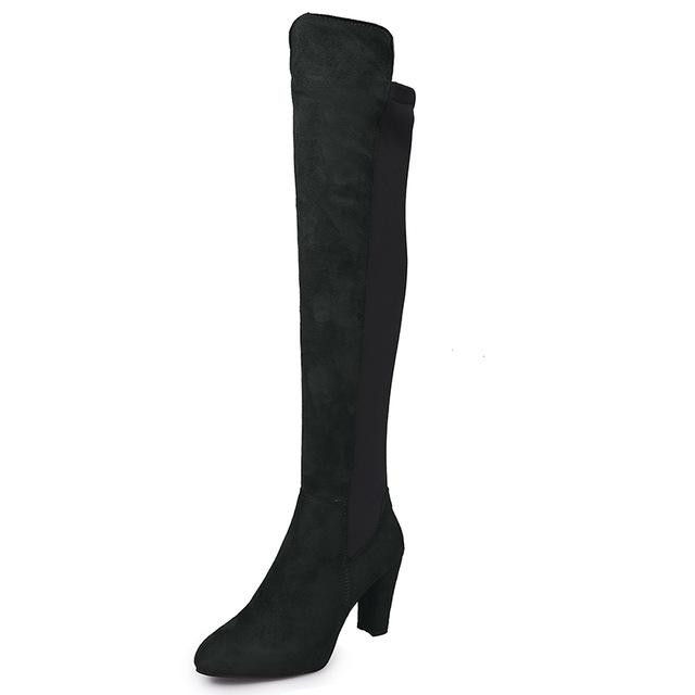 Women knee high boots thigh fashion high heels winter boots