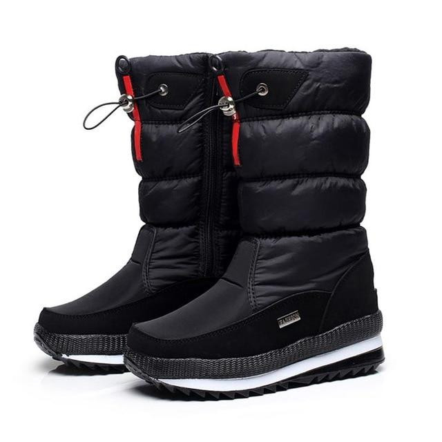 Women snow boots platform winter thick plush waterproof non-slip boots