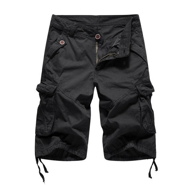 Men Solid Army Military Style Fashion Cargo Shorts
