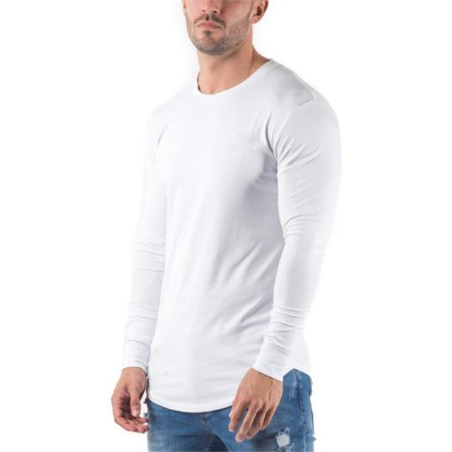New Fashion Men long Sleeve Fitness Slim Muscle T-shirt