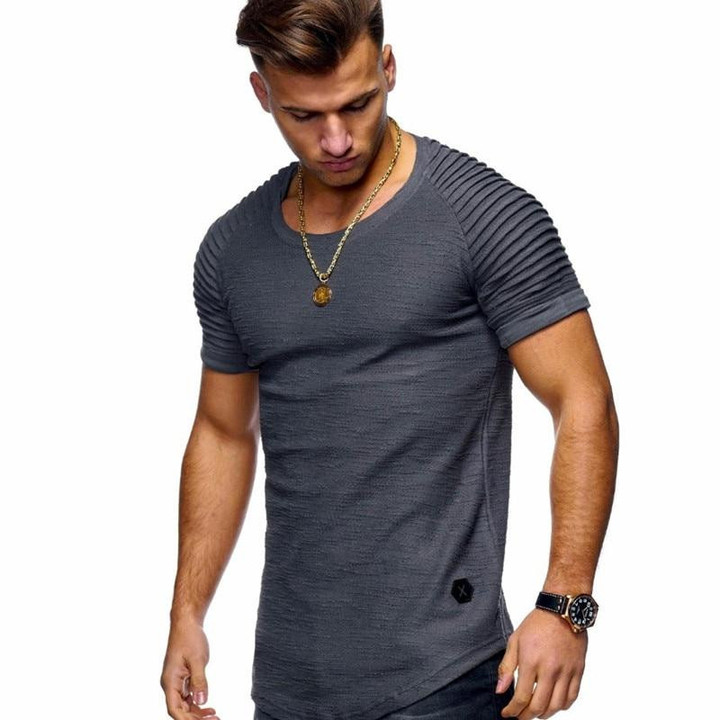 Best seller short-sleeved solid color men's t-shirt