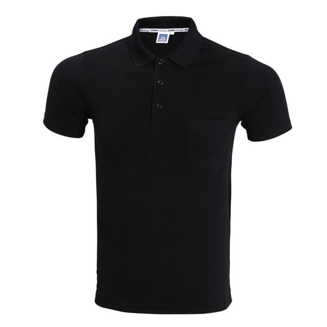 New Fashion Men Short Sleeve Solid Color Polo Shirt